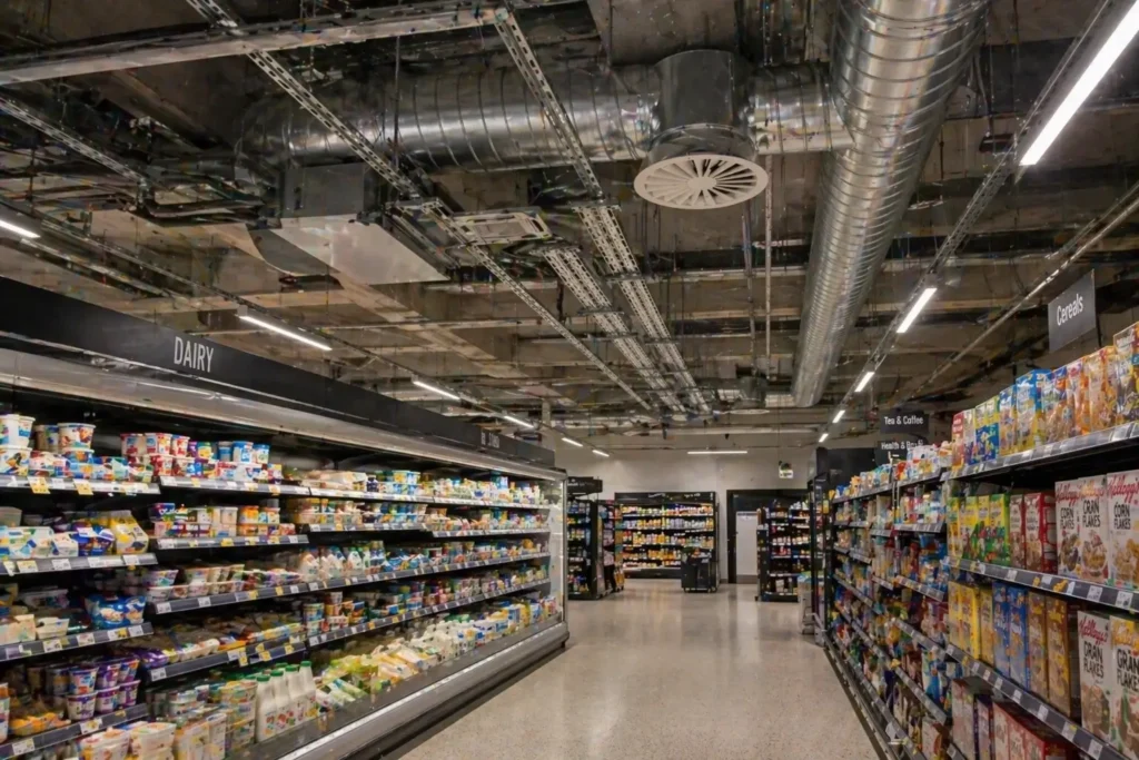 Mechanical Ventilation with Heat Recovery in a supermarket